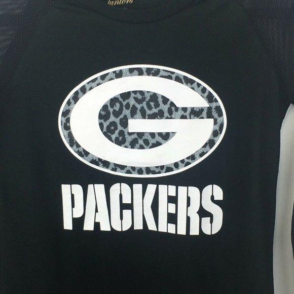 Green Bay Packers Juniors X-Small Mesh Long Sleeve Shirt NFL Football NWT NEW - Picture 3 of 5